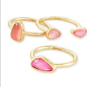 Kendra Scott gold ivy ring set